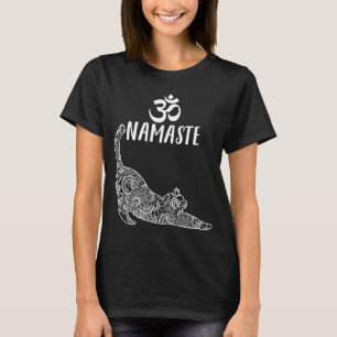 Cat Yoga Namaste OM Funny Yoga for Women T-Shirt