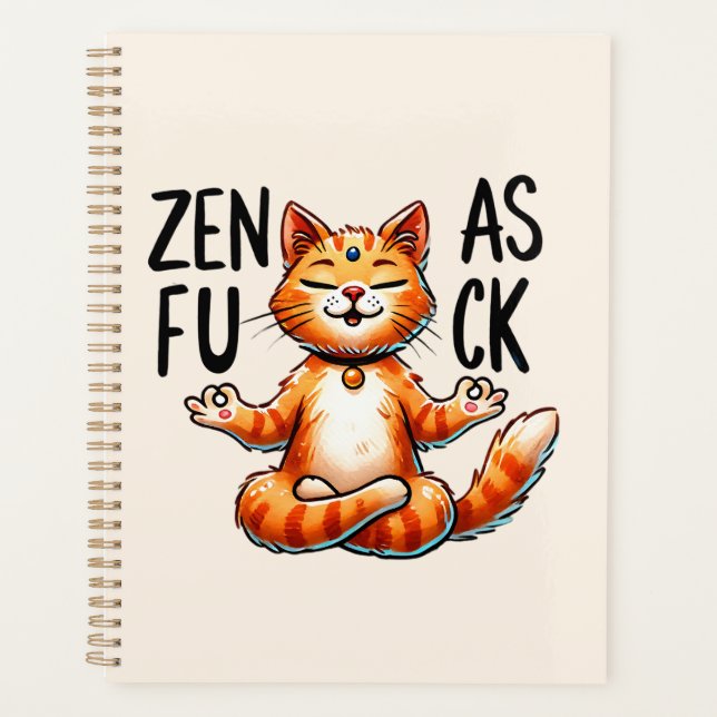 Cat Yoga Pose - Zen Planner (Front)