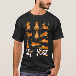 Cat Yoga Practicing Mindfulness Meditation Cute K T-Shirt