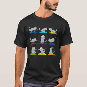 Cat Yoga Sport Outfit Zen Meditation Fitness T-Shirt
