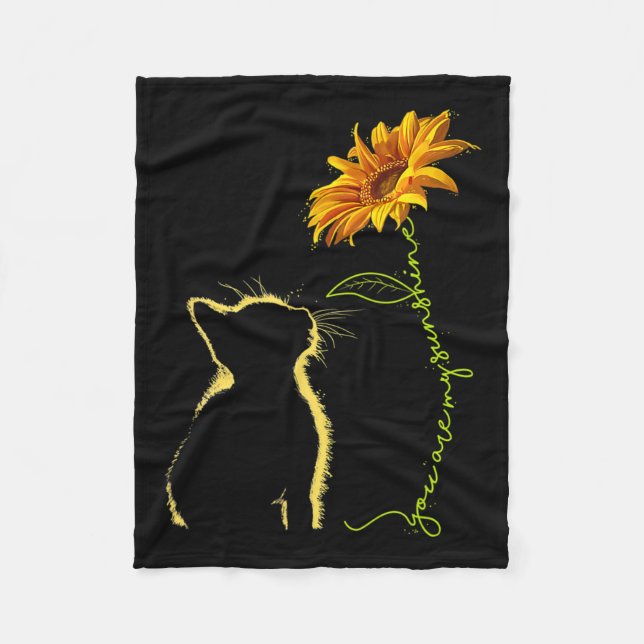 Cat You Are My Sunshine Cats Tee Gifts  Fleece Blanket (Front)