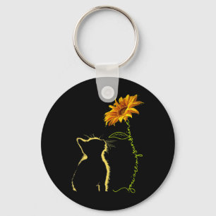Cat You Are My Sunshine Cats Tee Gifts  Keychain