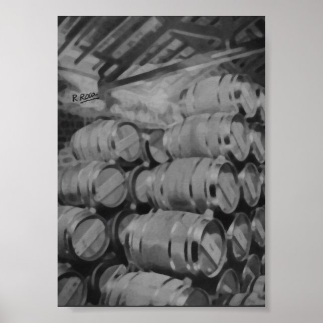 Cata de vinos (Bodega)Original Oils Artwork Poster (Front)