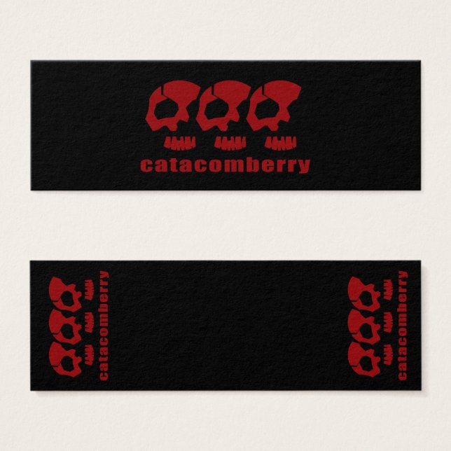 catacomberry skuletons BOOKMARKER (Front & Back)