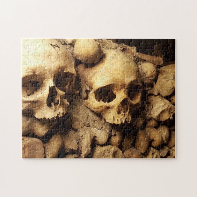 Catacombs Human Bones Skull Photo Jigsaw Puzzle (Horizontal)