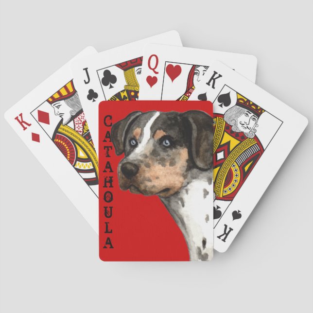 Catahoula Colour Block Playing Cards (Back)