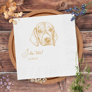 Catahoula Dog I Do Too Custom Dog Wedding Napkins