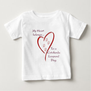 Catahoula Leopard Dog Heart Belongs Baby T-Shirt