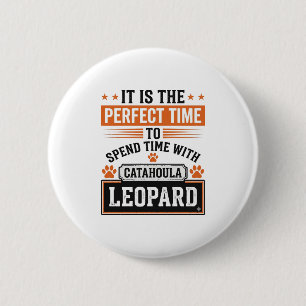 Catahoula Leopard Dog Vintage Time Shirt Design_1 2 Inch Round Button