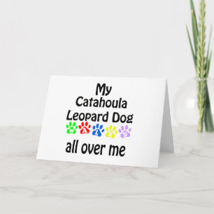 Catahoula Leopard Dog Walks Design Holiday Card