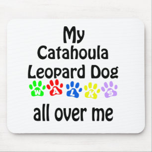 Catahoula Leopard Dog Walks Design Mouse Pad