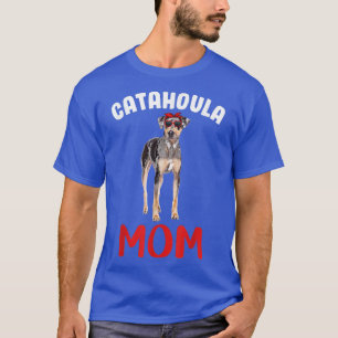 Catahoula Mom Funny Catahoula Leopard Dog Mom Moth T-Shirt
