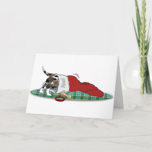 Catahoula puppy in stocking Christmas Card