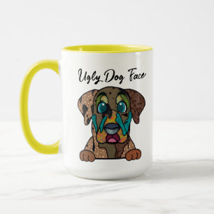 Catahoula ugly dog face mug