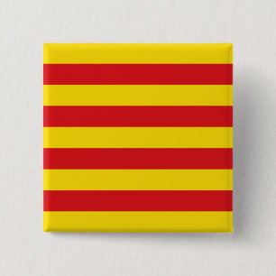 Catalan Flag 2 Inch Square Button