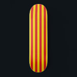 Catalan Flag (Catalonia) Skateboard<br><div class="desc">This item features the iconic red and yellow stripes of the Catalan flag. Catalonia (Catalunya) is an autonomous community on the northeastern corner of Spain that has a strong nationalist movement seeking independence for the region. The largest city in Catalonia is Barcelona, which lies on the coast of the Mediterranean...</div>