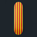 Catalan Flag (Catalonia) Skateboard<br><div class="desc">This item features the iconic red and yellow stripes of the Catalan flag. Catalonia (Catalunya) is an autonomous community on the northeastern corner of Spain that has a strong nationalist movement seeking independence for the region. The largest city in Catalonia is Barcelona, which lies on the coast of the Mediterranean...</div>