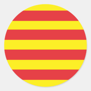 Catalan Flag Rond Sticker "Serenya"