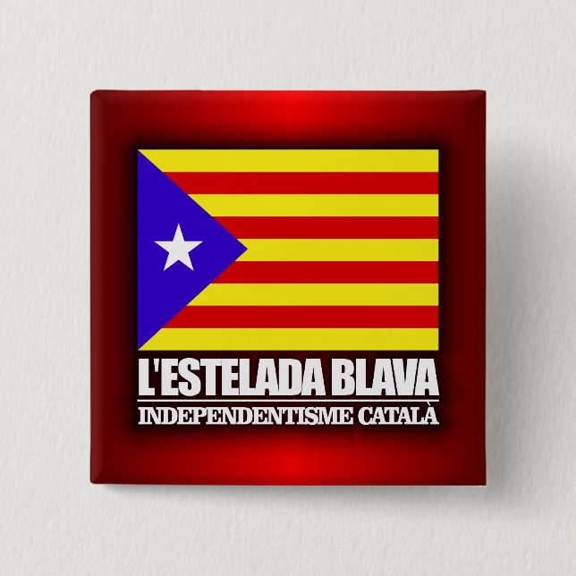 Catalan Independence 2 Inch Square Button (Front)