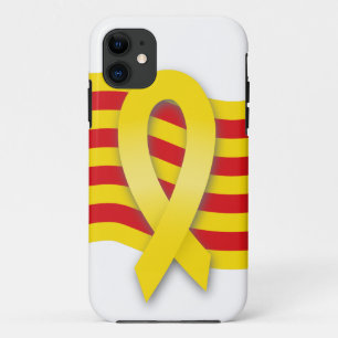 Catalan ribbon and flag iPhone 11 case
