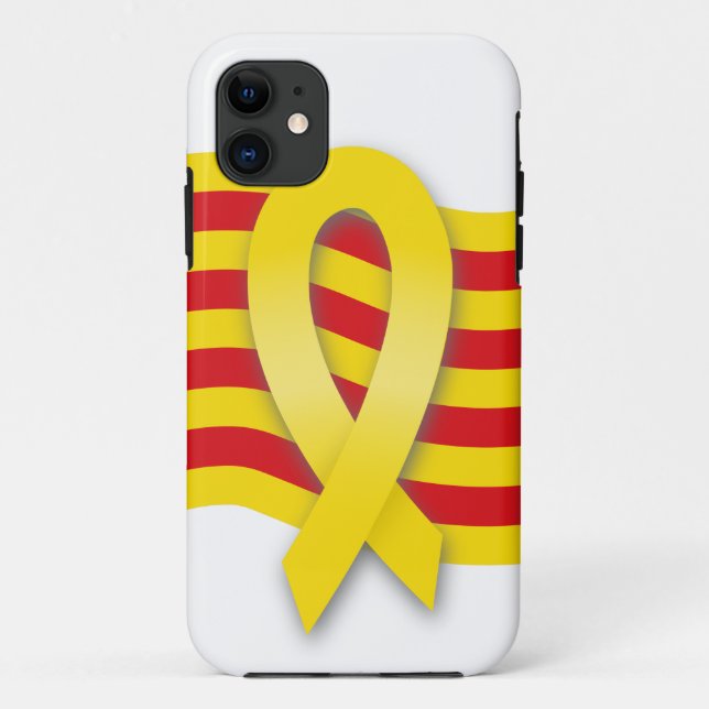 Catalan ribbon and flag Case-Mate iPhone case (Back)