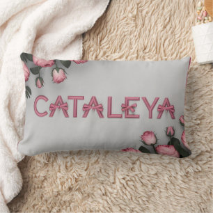 CATALEYA Embroidered Rose Throw Pillow & Blanket