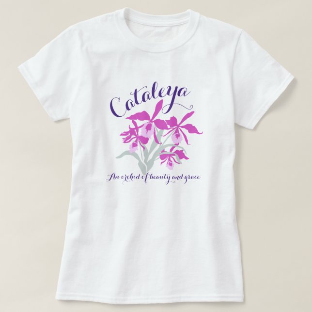 Cataleya girls C name meaning orchid shirt (Design Front)