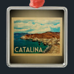 Catalina California Ornament Vintage Travel<br><div class="desc">A cool vintage style Catalina ornament featuring wonderful island view with the Pacific shore.</div>