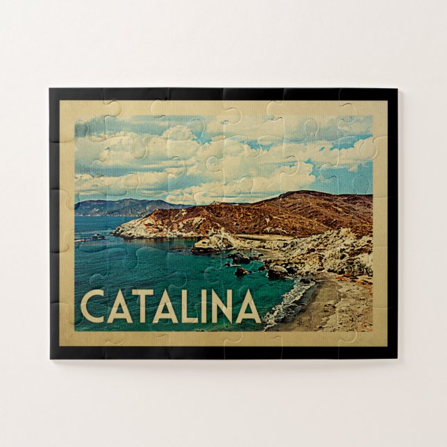 Catalina California Vintage Travel Jigsaw Puzzle (Horizontal)