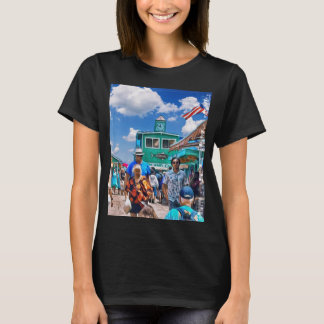 Catalina Island Avalon People Enjoy the Green Pier T-Shirt
