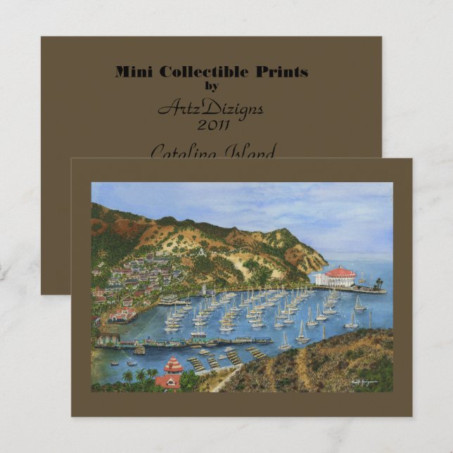Catalina Island, CA - Mini Collectable Prints Postcard (Front/Back)