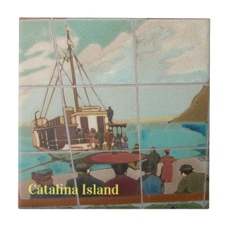 CATALINA ISLAND CERAMIC TILE BOAT TO CATALINA