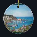 Catalina Island - Circle Ornament<br><div class="desc">Catalina, is a rocky island off the coast of the U.S. state of California.</div>