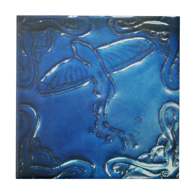 Catalina Island Flying Fish Tile BY J.Titchenal (Front)