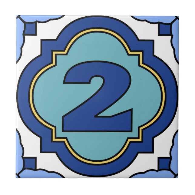 Catalina Island Number Address Tile 2 (Front)