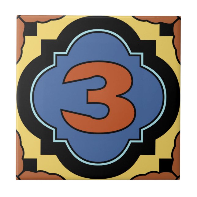 Catalina Island Number Address Tile 3 (Front)