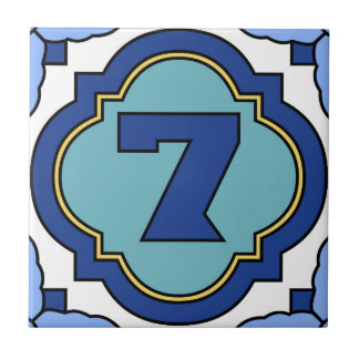 Catalina Island Number Address Tile 7