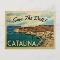 Catalina Island Save The Date Vintage California