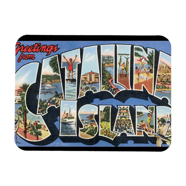 Catalina Island_Vintage Travel Poster Artwork Magnet (Horizontal)