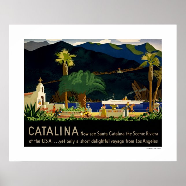 Catalina par Otis Shepard, c. 1935. Affiche (Devant)