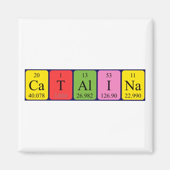 Catalina periodic table name magnet (Front)