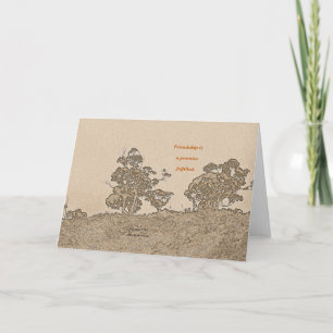 “Catalina Trees #2” with poem: Simple Friendsh Card