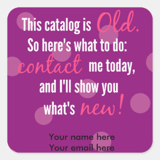 Catalogue change label stickers