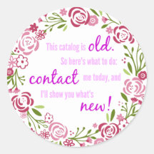 Catalogue sticker labels