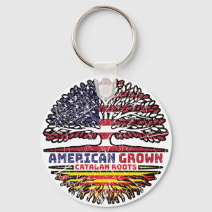 Catalonia Catalan US American USA United States Keychain