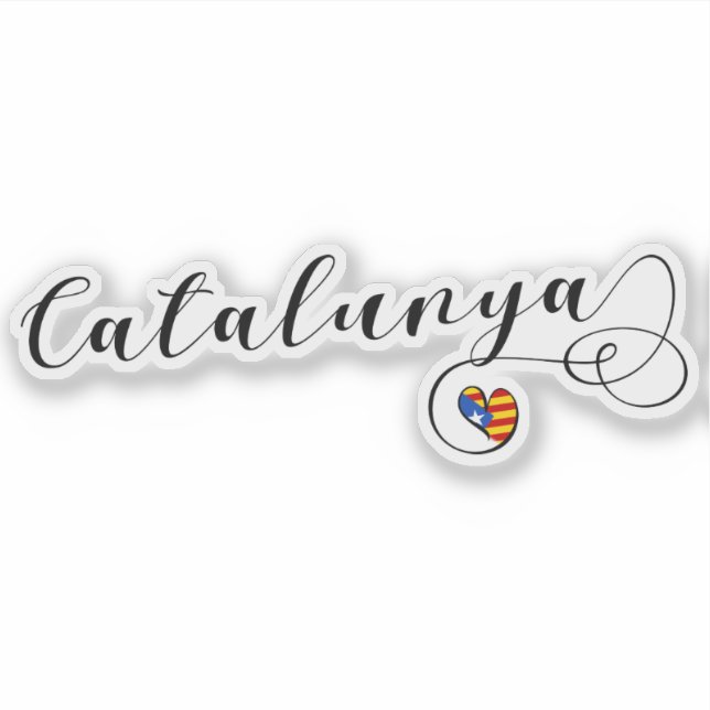 Catalonia Catalunya Independence Heart Flag (Front)