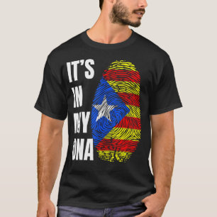 Catalonia Fingerprint DNA Biometry Flag Estelada B T-Shirt