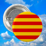 Catalonia Flag & Catalan - La Senyera fashion 1 Inch Round Button<br><div class="desc">Buttons: Catalonia & Catalan flag "official version" = La Senyera - love my country,  fashion,  travel,  holiday,  national patriots / sports fans</div>