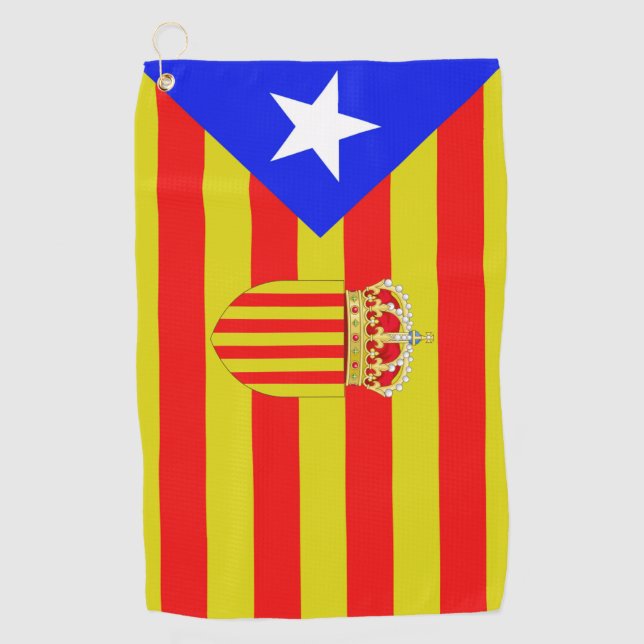 Catalonia flag golf towel (Front)