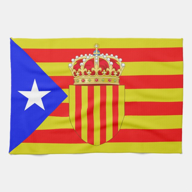 Catalonia flag kitchen towel (Horizontal)